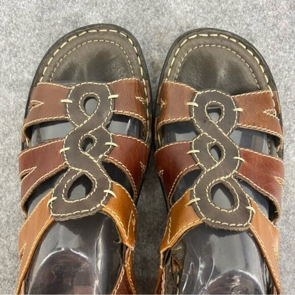 Josef Seibel Women’s 3 Tone Heeled Leather Sandals Women’s Size 41 or US 9.5/10 - Picture 9 of 11